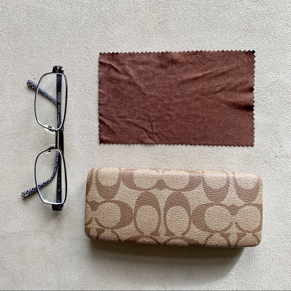 Coach Wendy dark Gunmetal glasses frame with case
